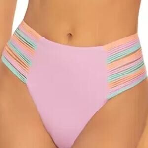 Isabella Rose Lavender Lucca High Waist Bikini Bottom Sz XS NWT